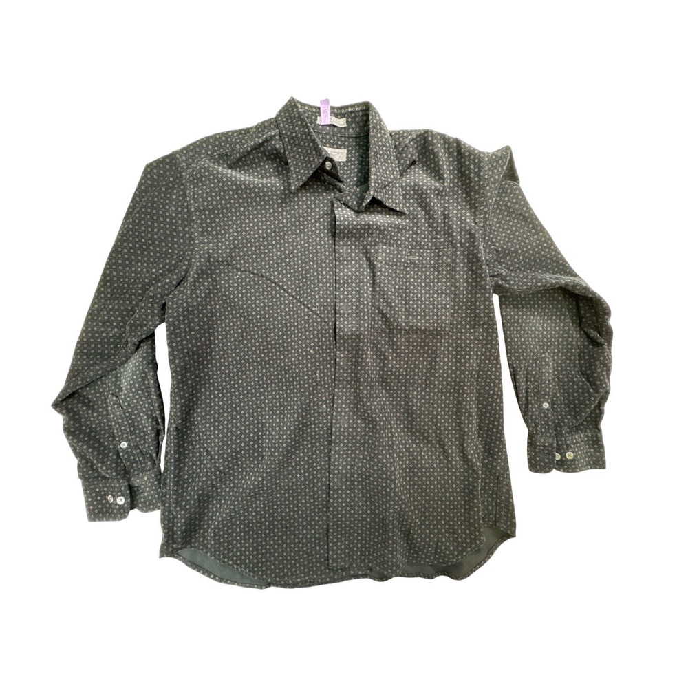 Lord & Taylor‎ dress shirt Men's size Large black button-down long-sleeve